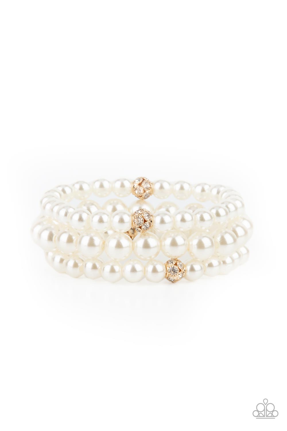 Here Comes the Heiress Gold Pearl Bracelet