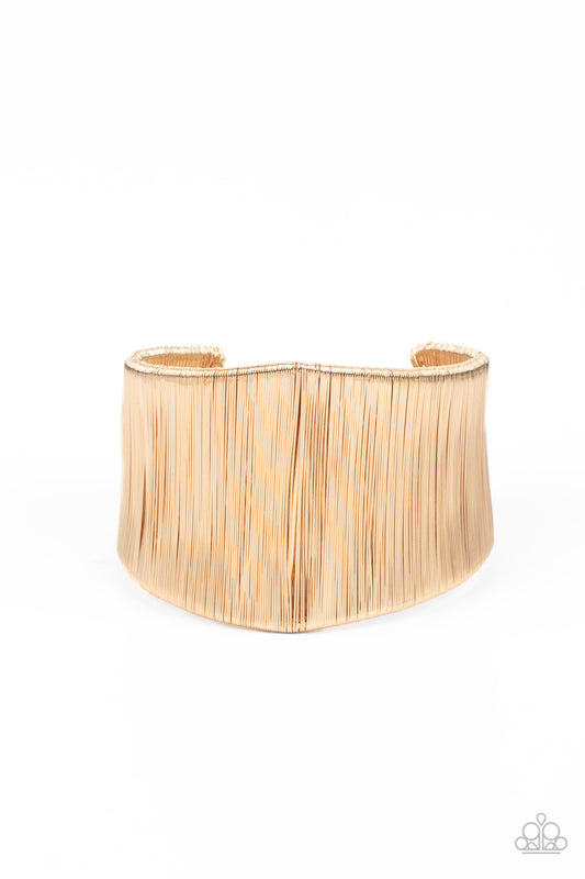 Hot Wired Wonder Gold Cuff Bracelet