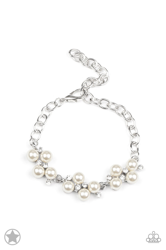 I Do White Pearl Rhinestone Bracelet (Blockbuster)