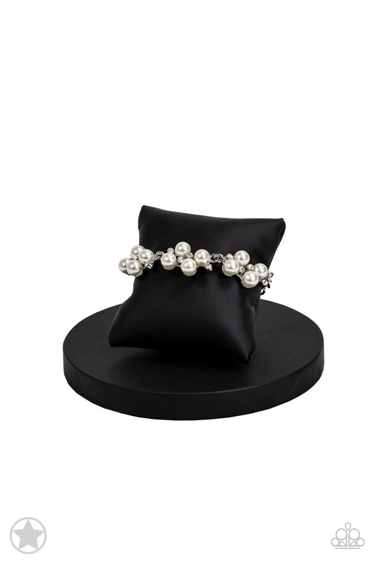 I Do White Pearl Rhinestone Bracelet (Blockbuster)