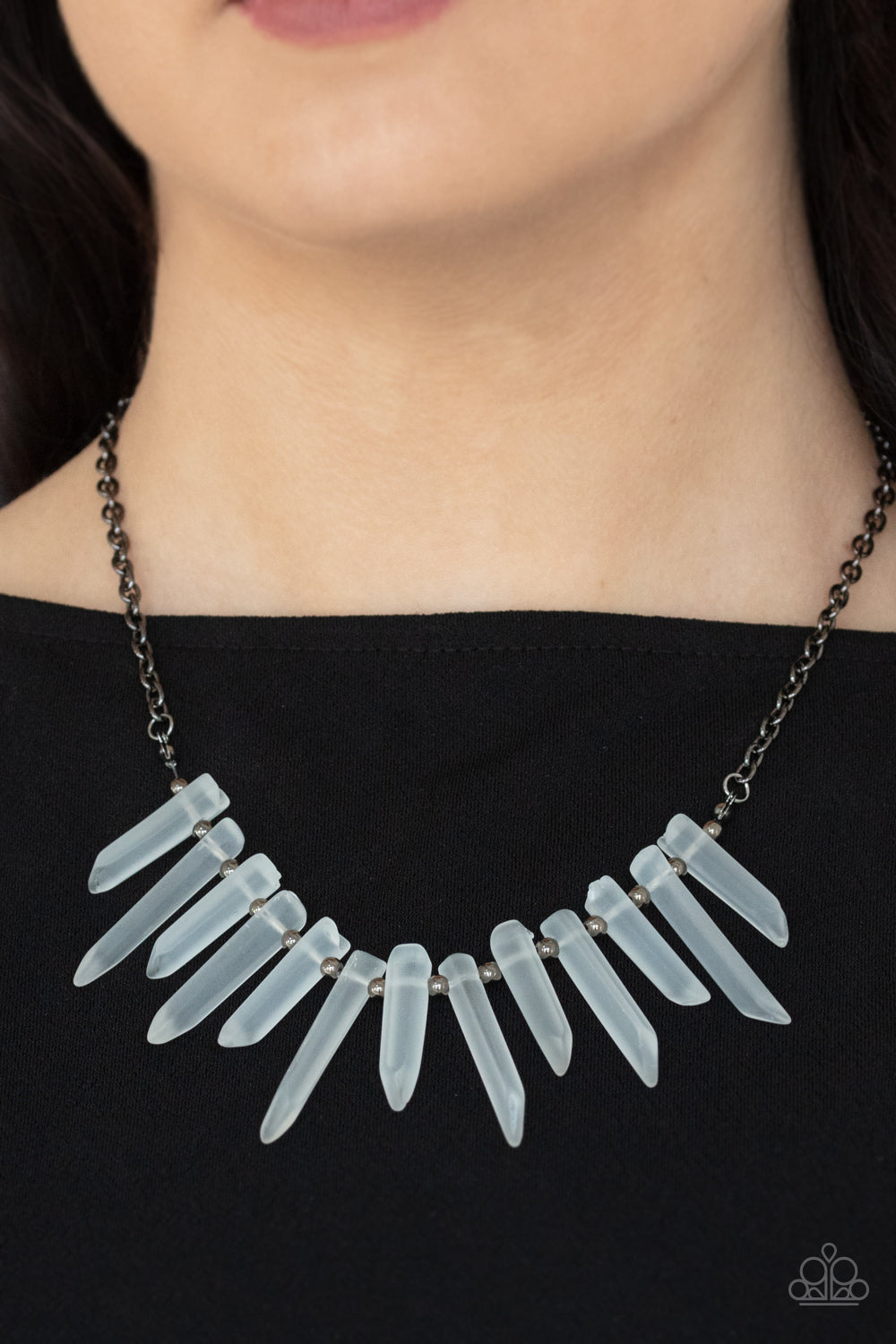 Ice Age Intensity Gunmetal Necklace