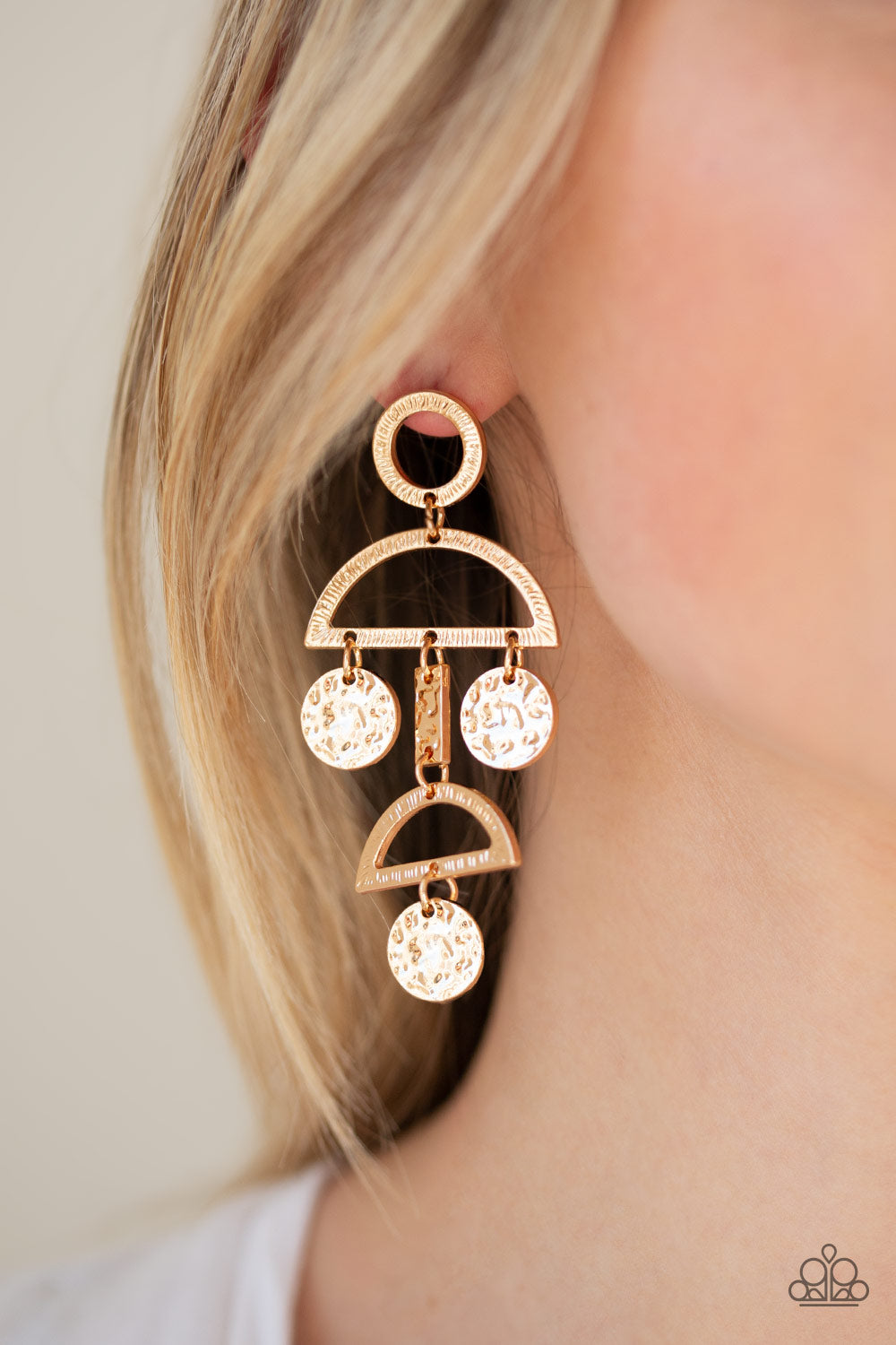 Incan Eclipse Gold Earrings