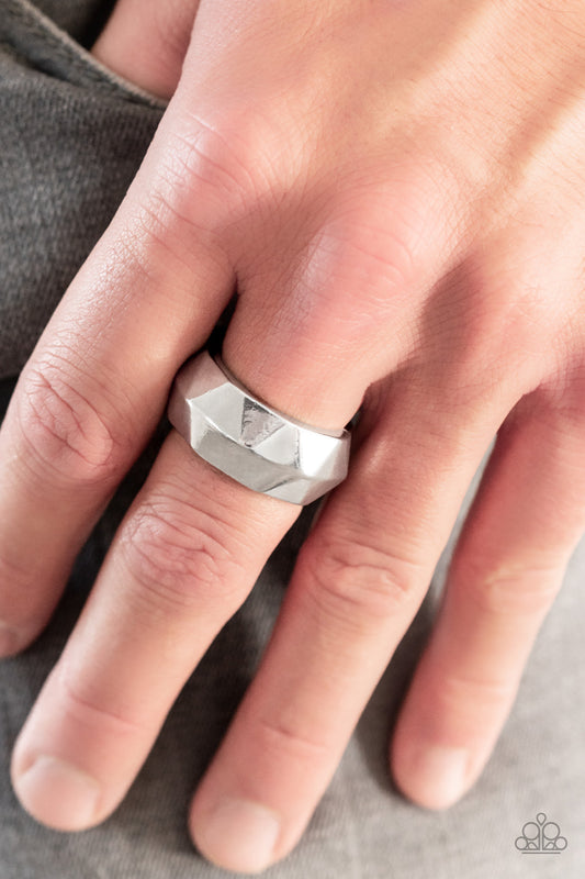 Industrial Mechanic Silver Urban Unisex Ring