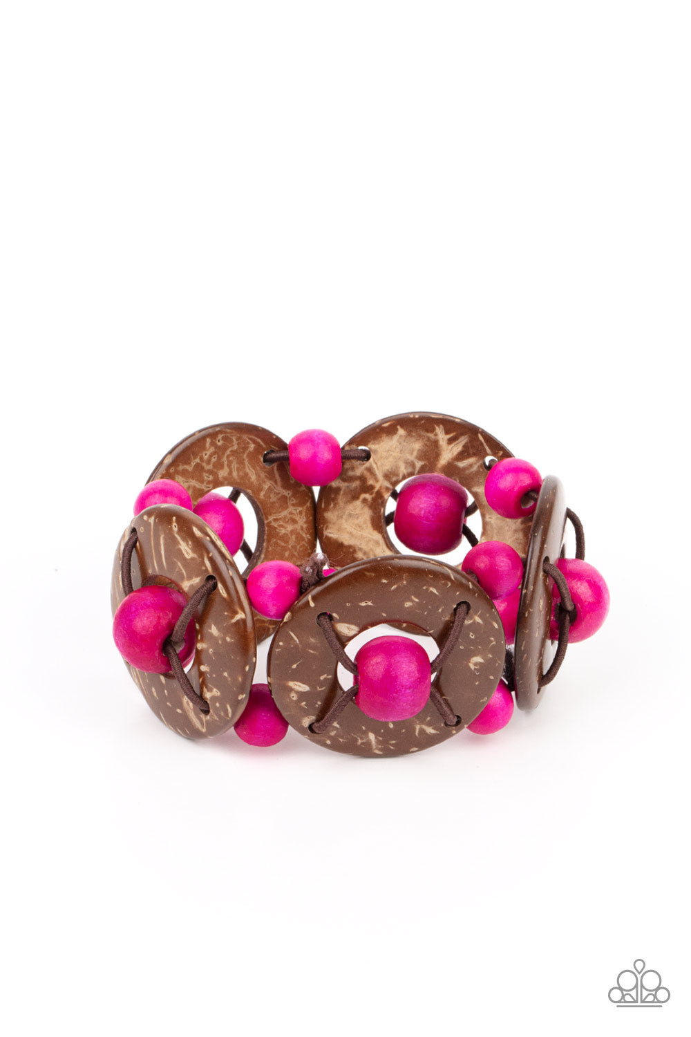 Island Adventure Pink Wood Bracelet