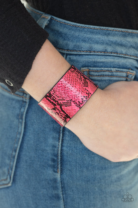 It’s a Jungle Out There Pink Wrap Bracelet