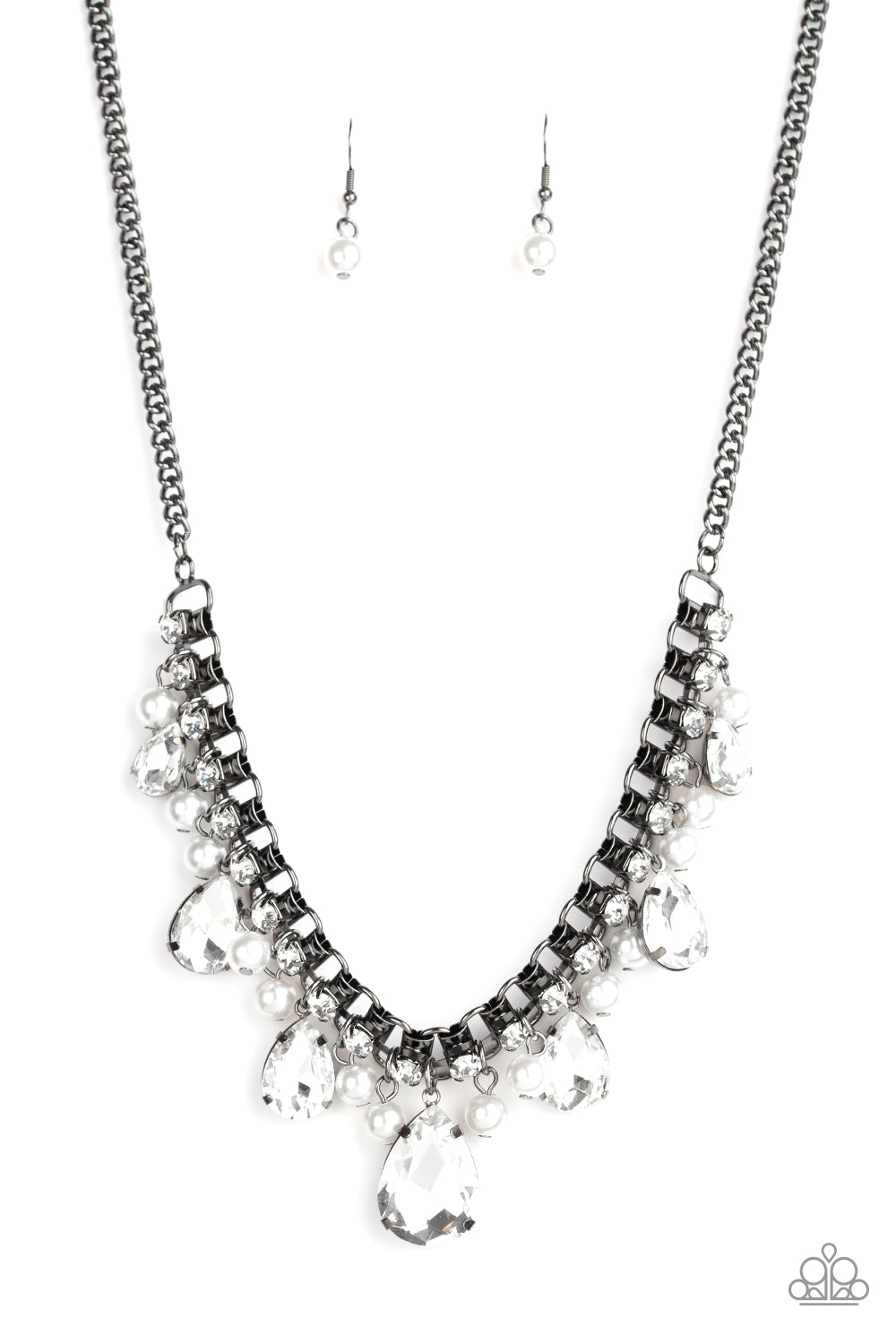 Knockout Queen Gunmetal Necklace