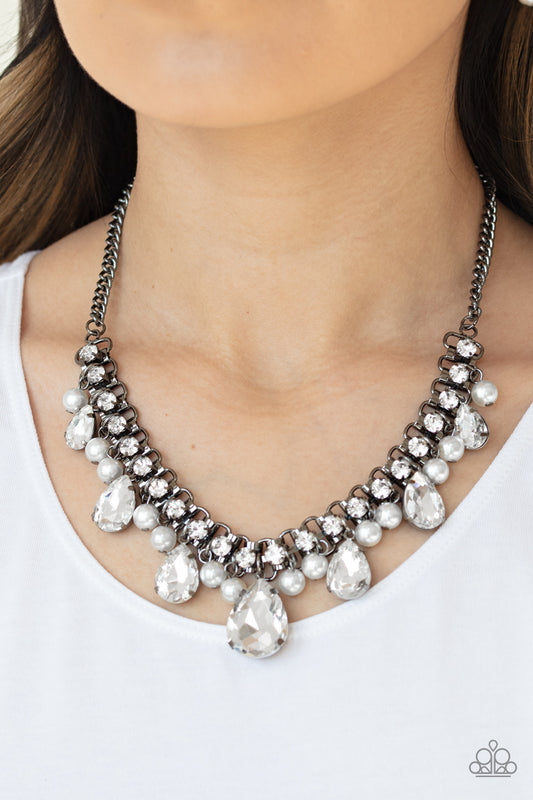 Knockout Queen Gunmetal Necklace