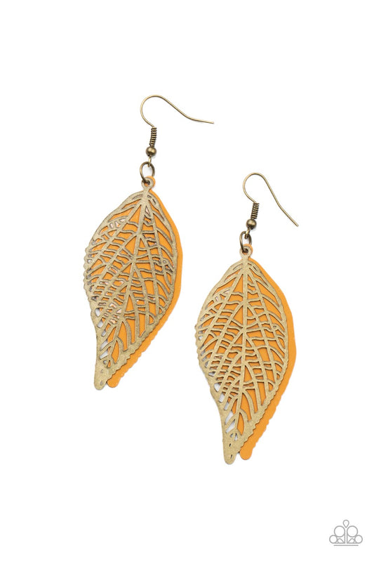 Leafy Luxury Brass Earring