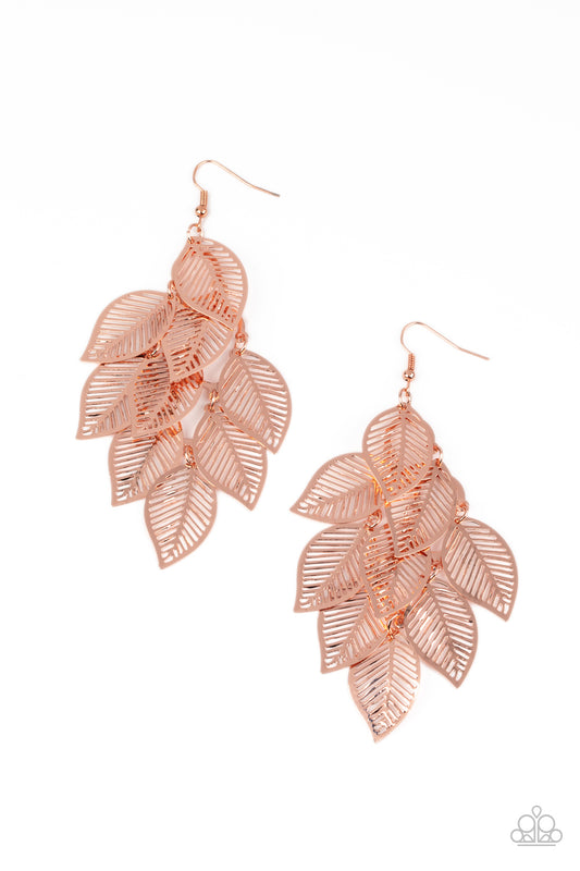 Limitlessly Leafy Copper Earrings