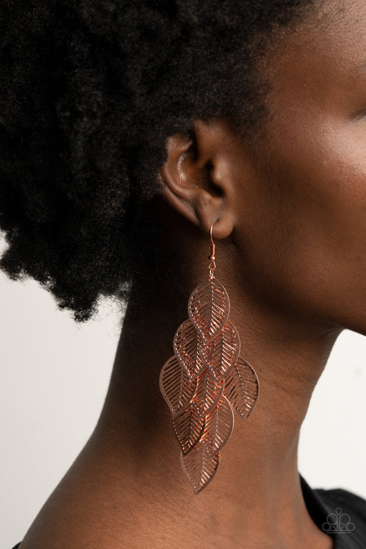 Limitlessly Leafy Copper Earrings