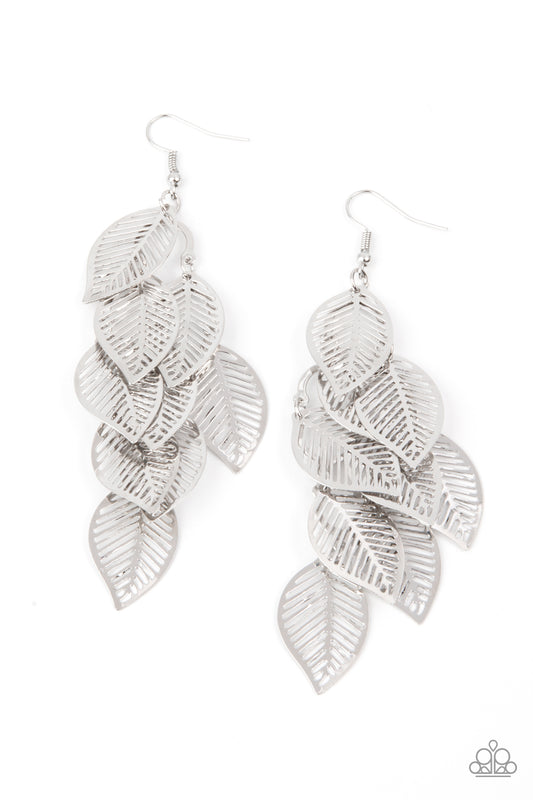 Limitlessly Leafy Silver Earrings