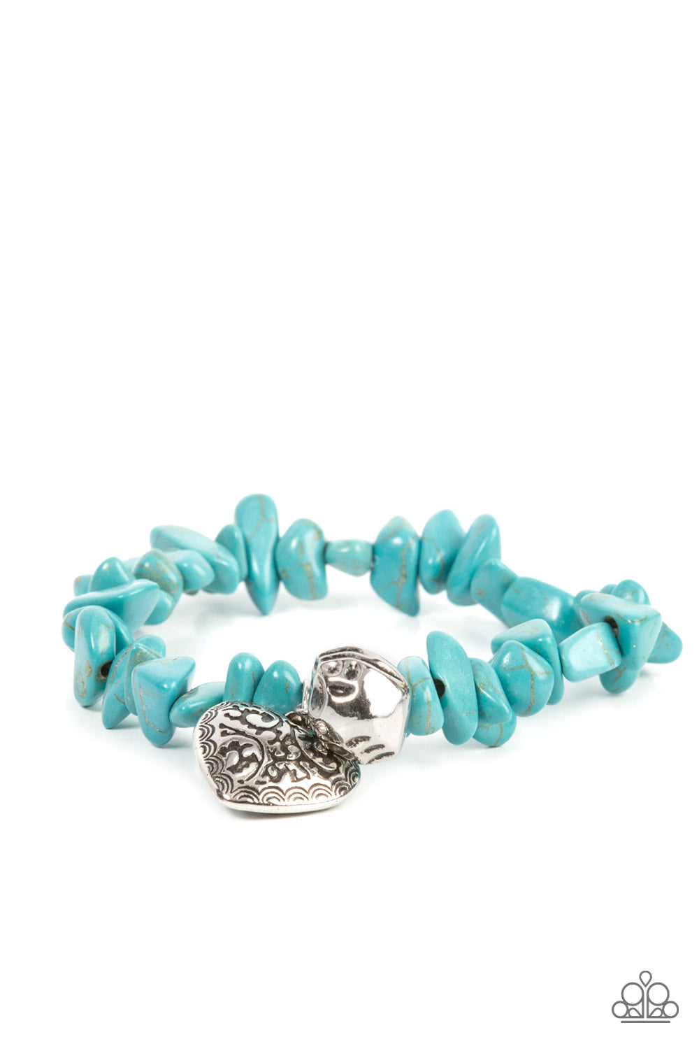 Love You to Pieces Blue Heart Bracelet