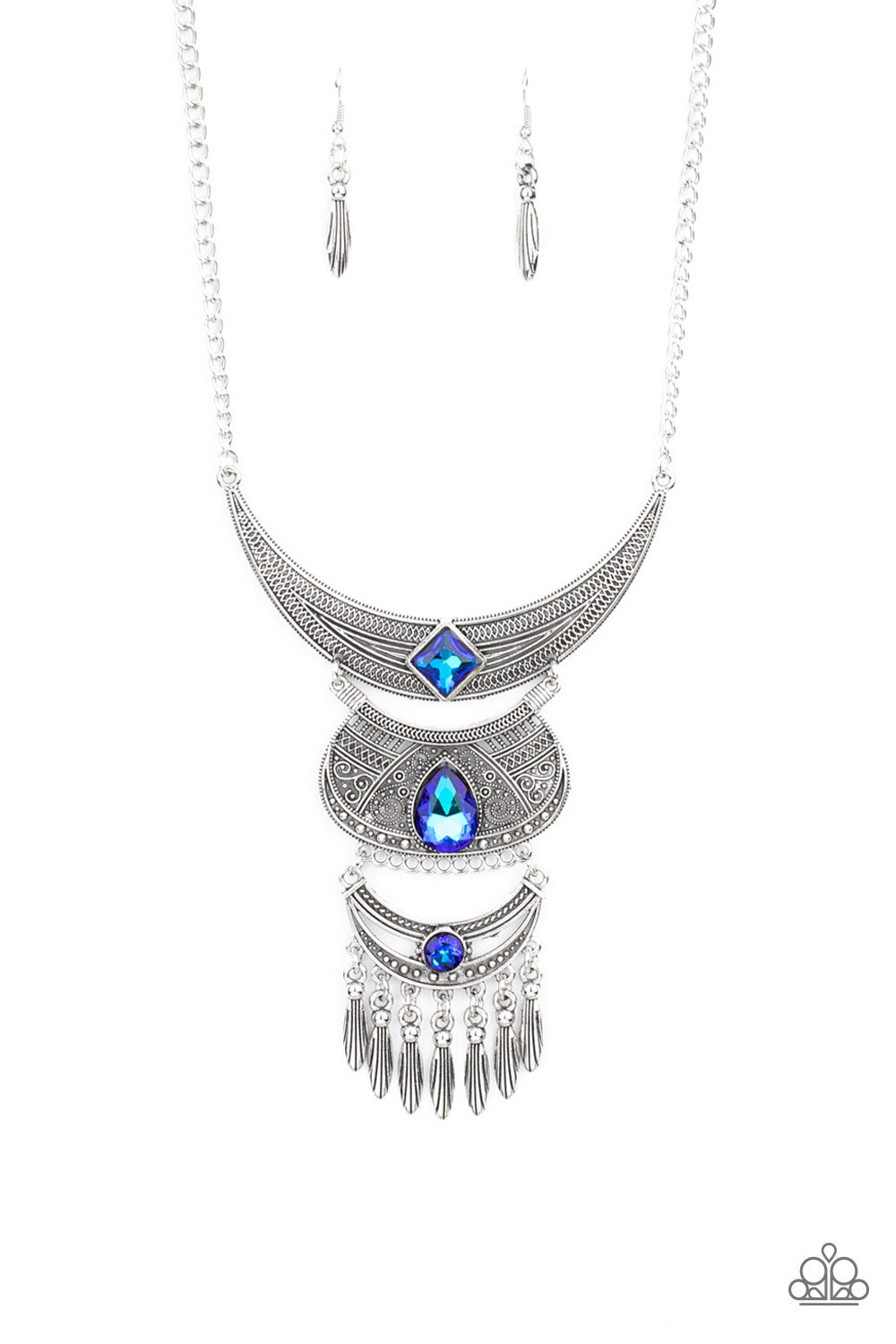 Lunar Enchantment Blue Multi Necklace