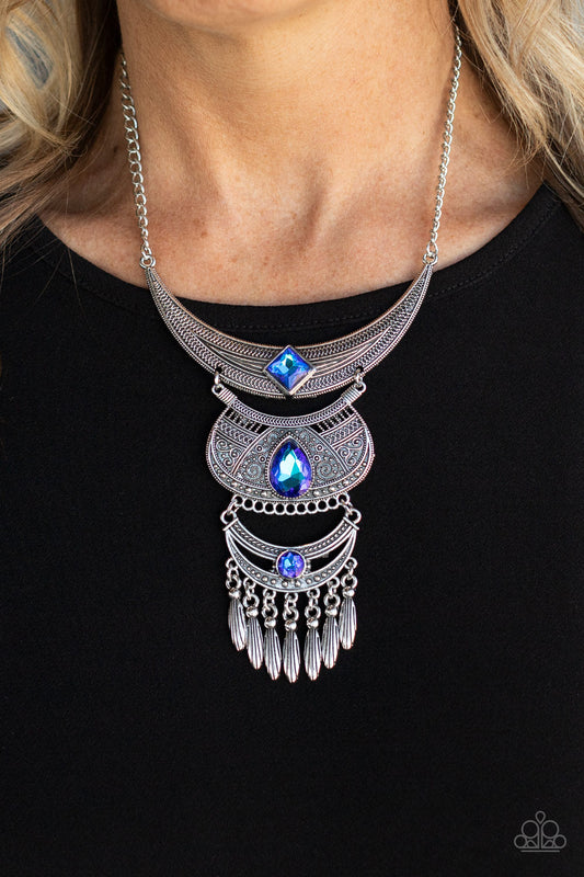 Lunar Enchantment Blue Multi Necklace