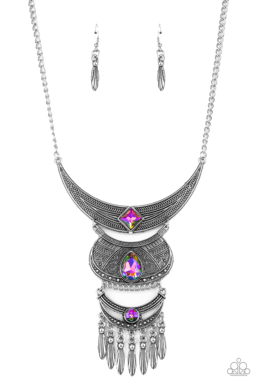 Lunar Enchantment Multi Iridescent Necklace