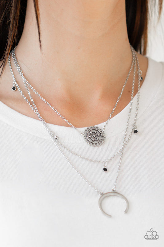 Lunar Lotus Black Necklace