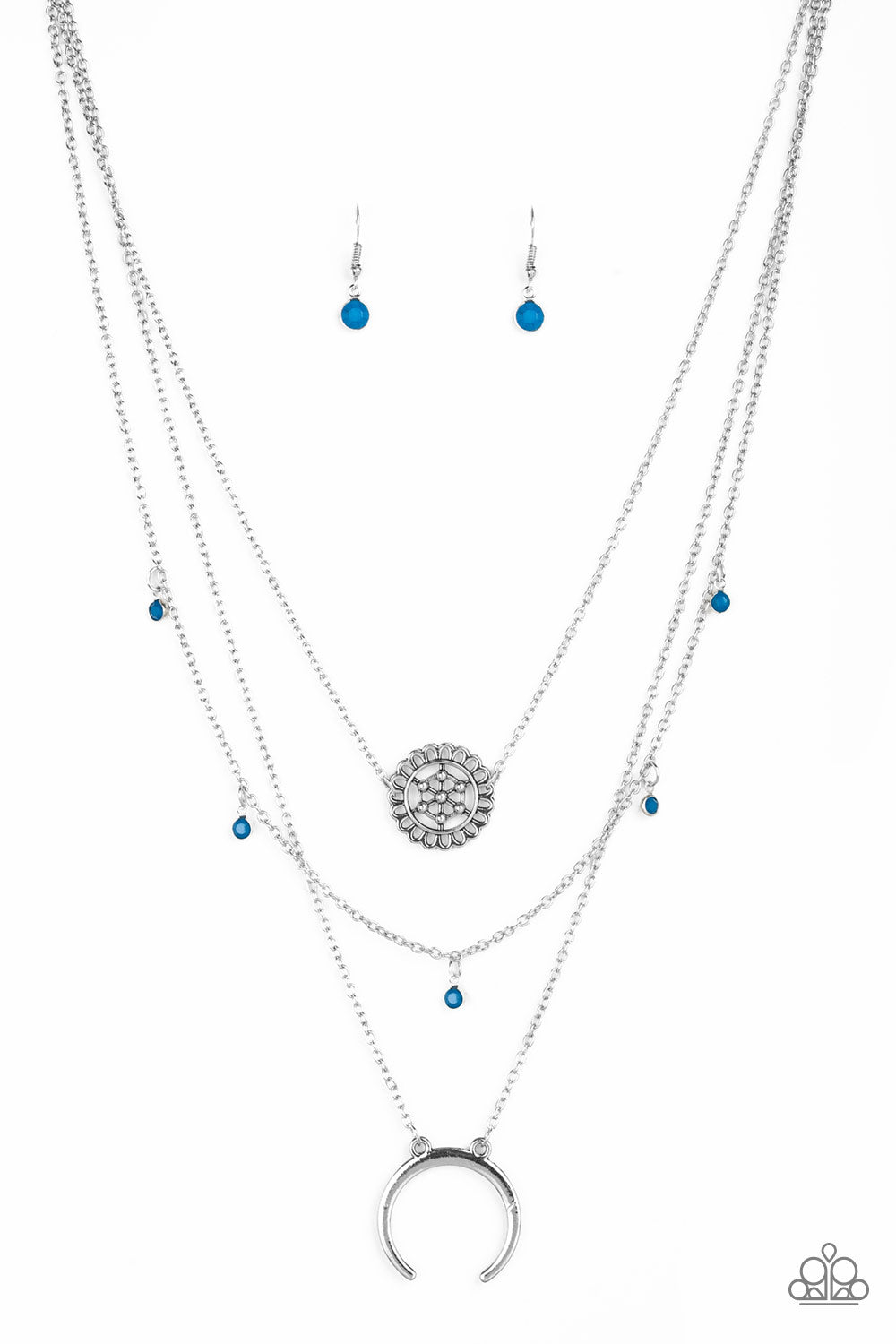 Lunar Lotus Blue Necklace