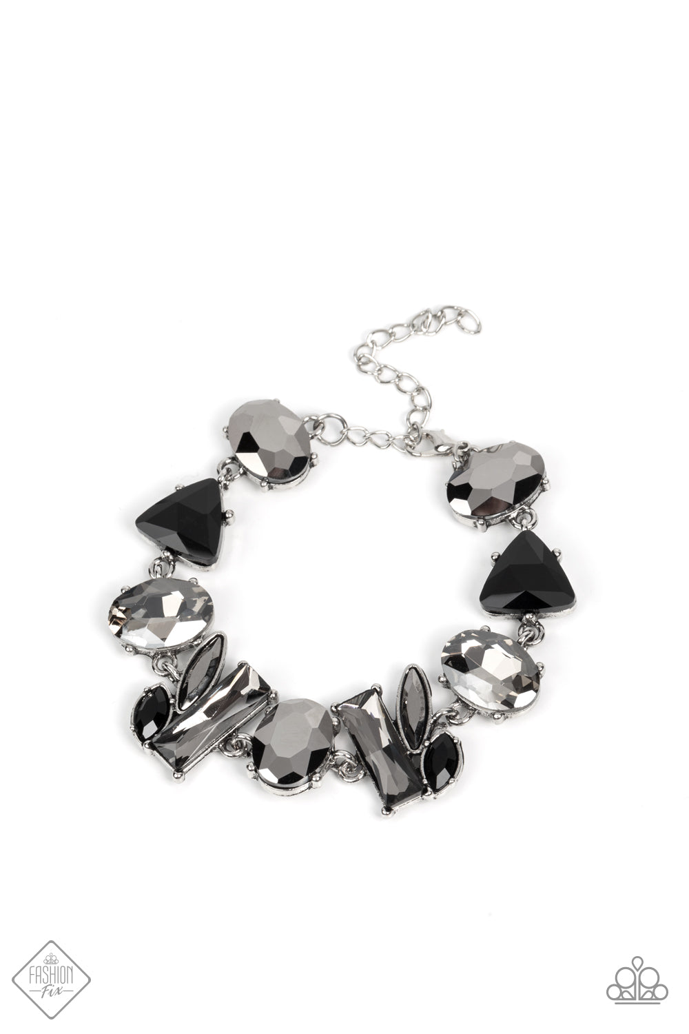 Marvelously Modish Gunmetal Fashion Fix Bracelet