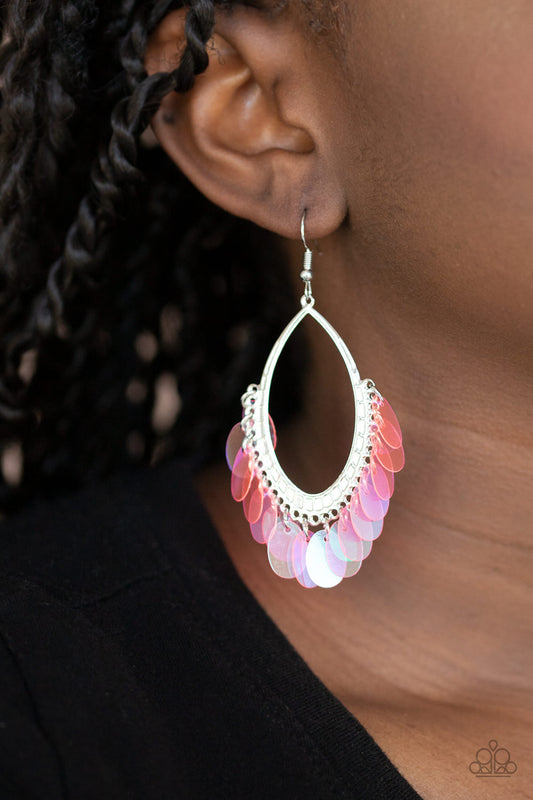 Mermaid Magic Pink Iridescent Earrings