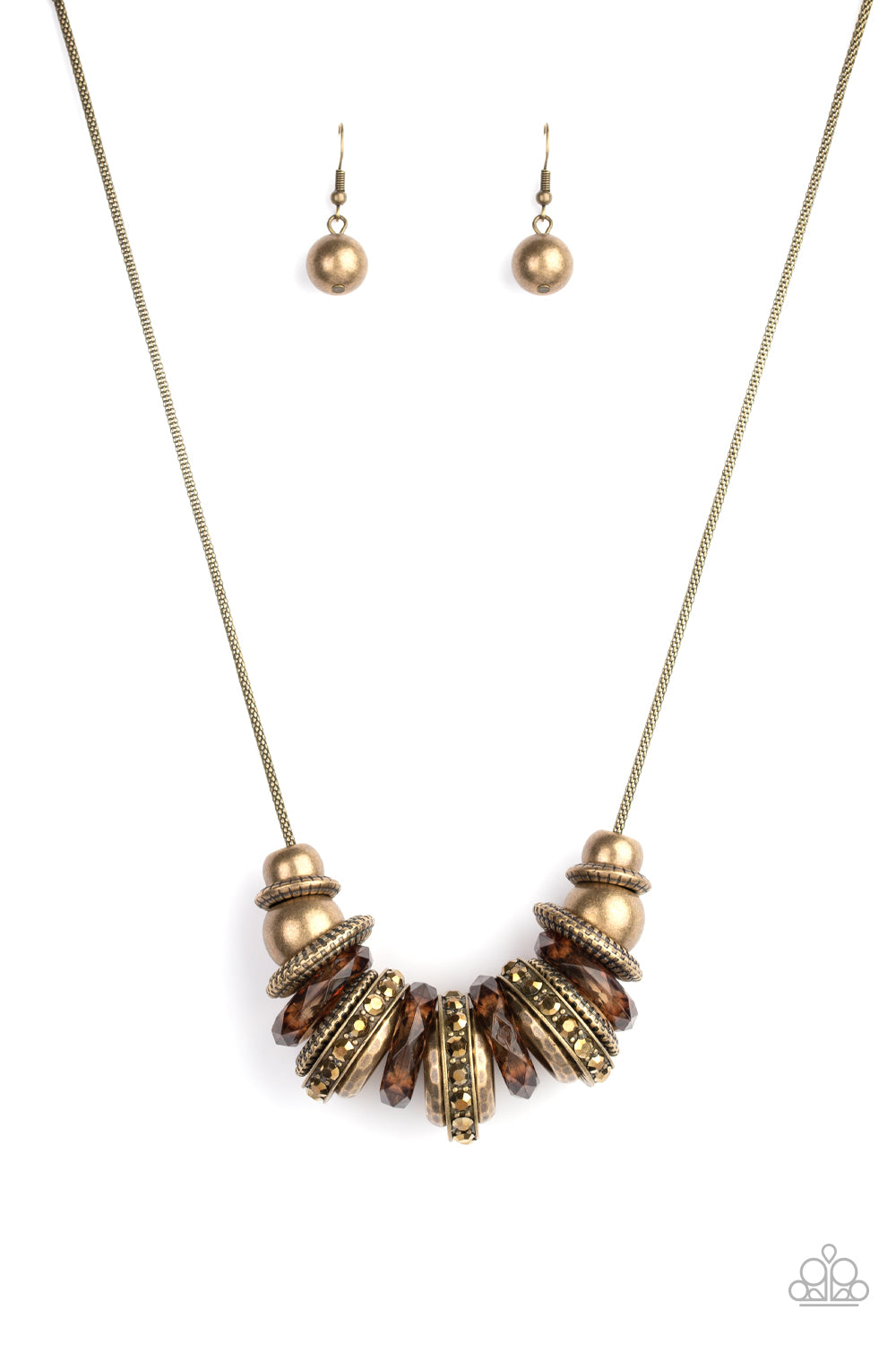 Metro Mantra Brass Necklace