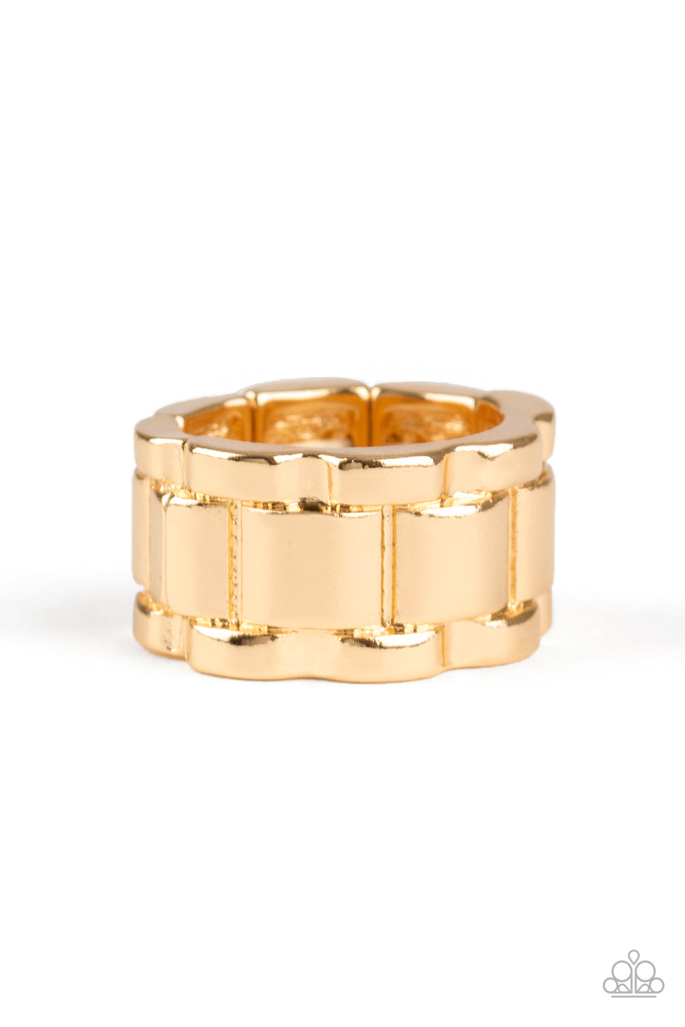 Modern Machinery Gold Unisex Ring