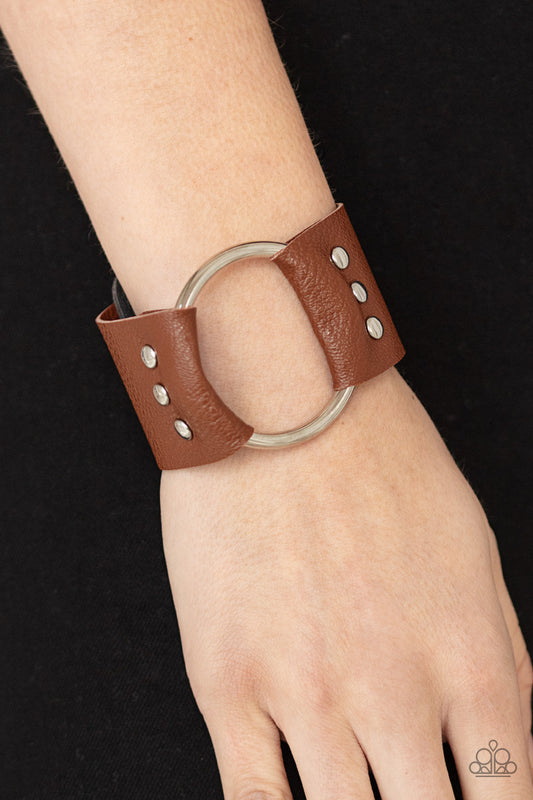 Moto Mayhem Brown Urban Wrap Bracelet