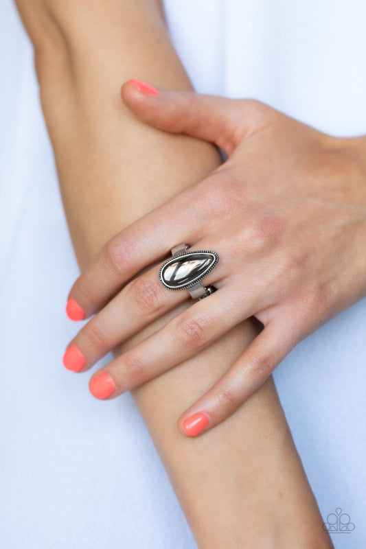 Mystical Marvel Silver Gunmetal Ring