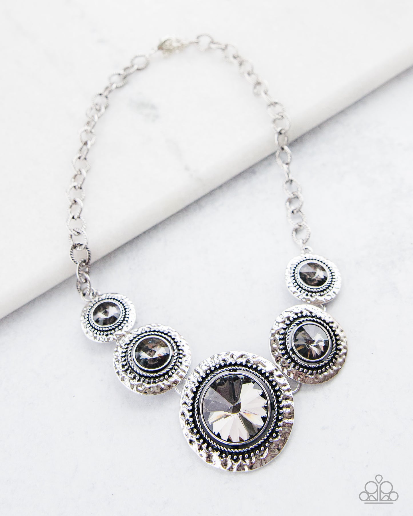 Global Glamour Gunmetal Necklace (Blockbuster)