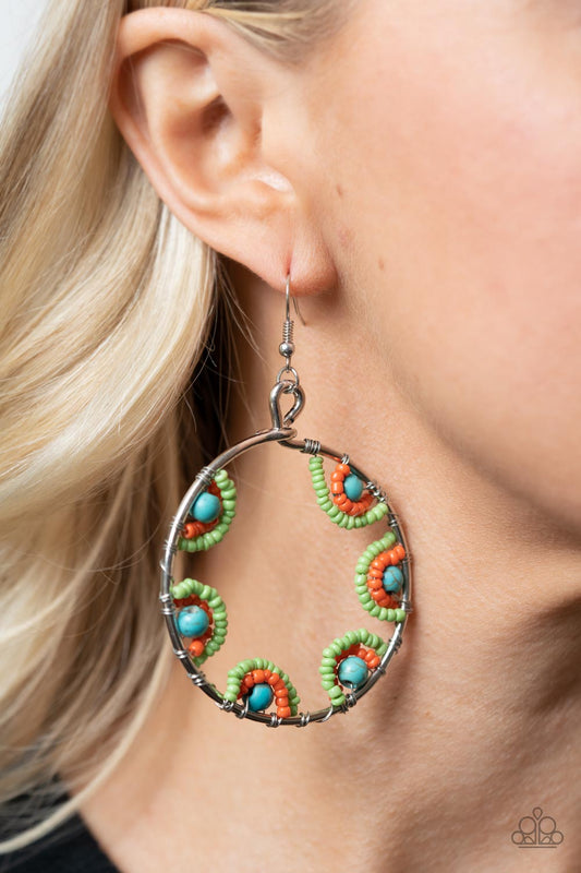 Off the Rim Multi Seedbead Earrings