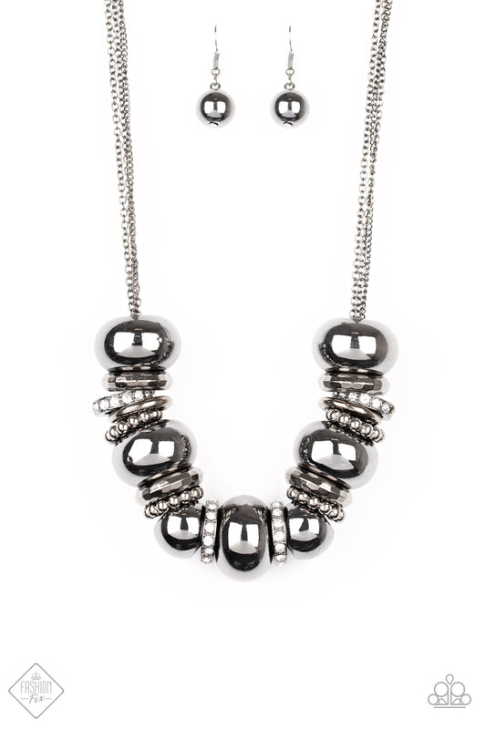 Only the Brave Gunmetal Necklace