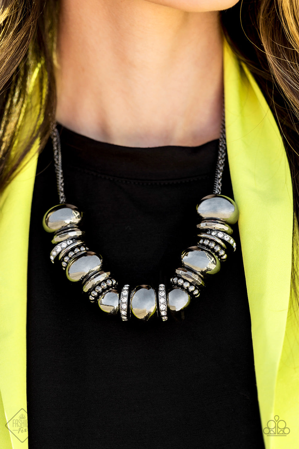 Only the Brave Gunmetal Necklace