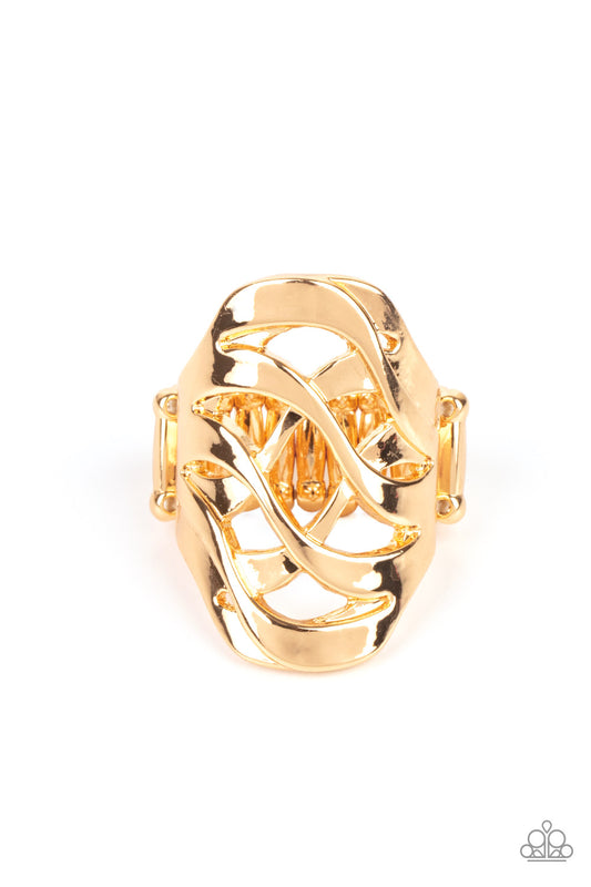 Open Fire Gold Ring