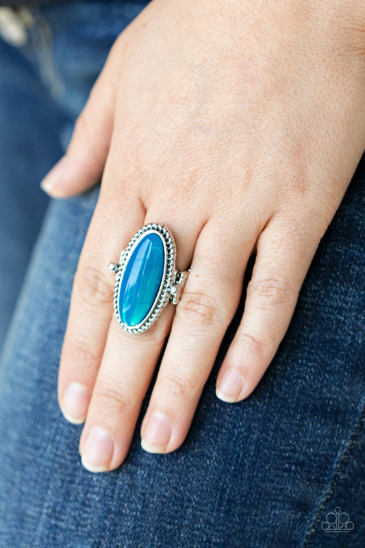 Oval Oasis Blue Ring