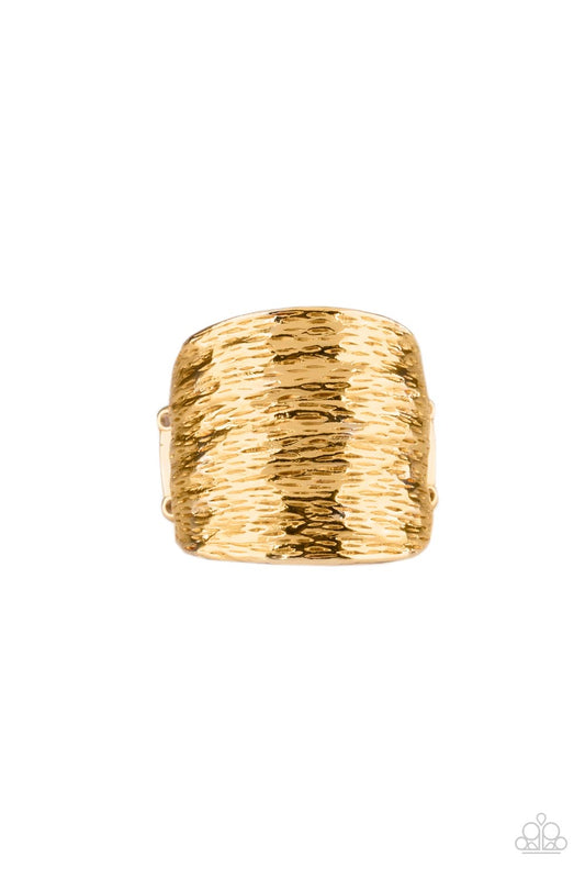 Paleo Patterns Gold Ring