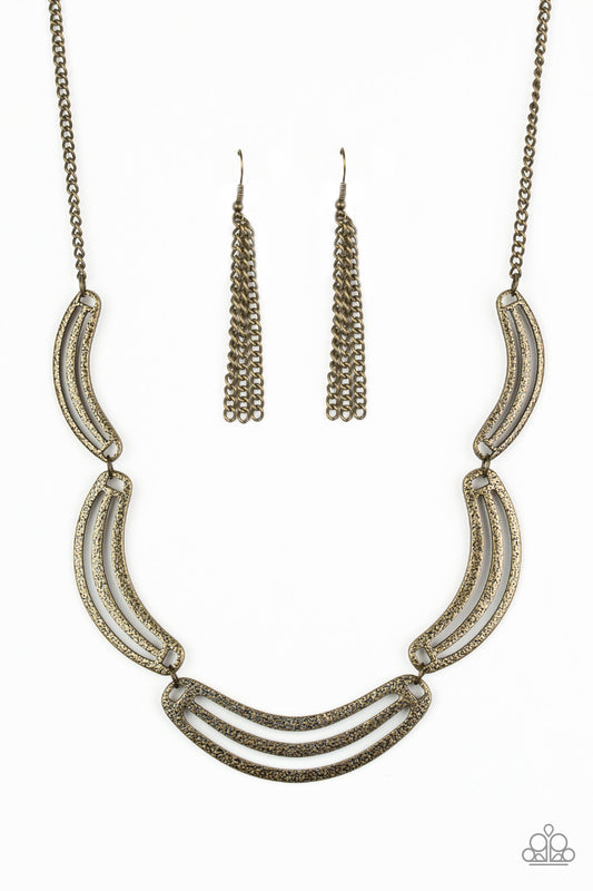 Palm Springs Pharaoh Brass Necklace