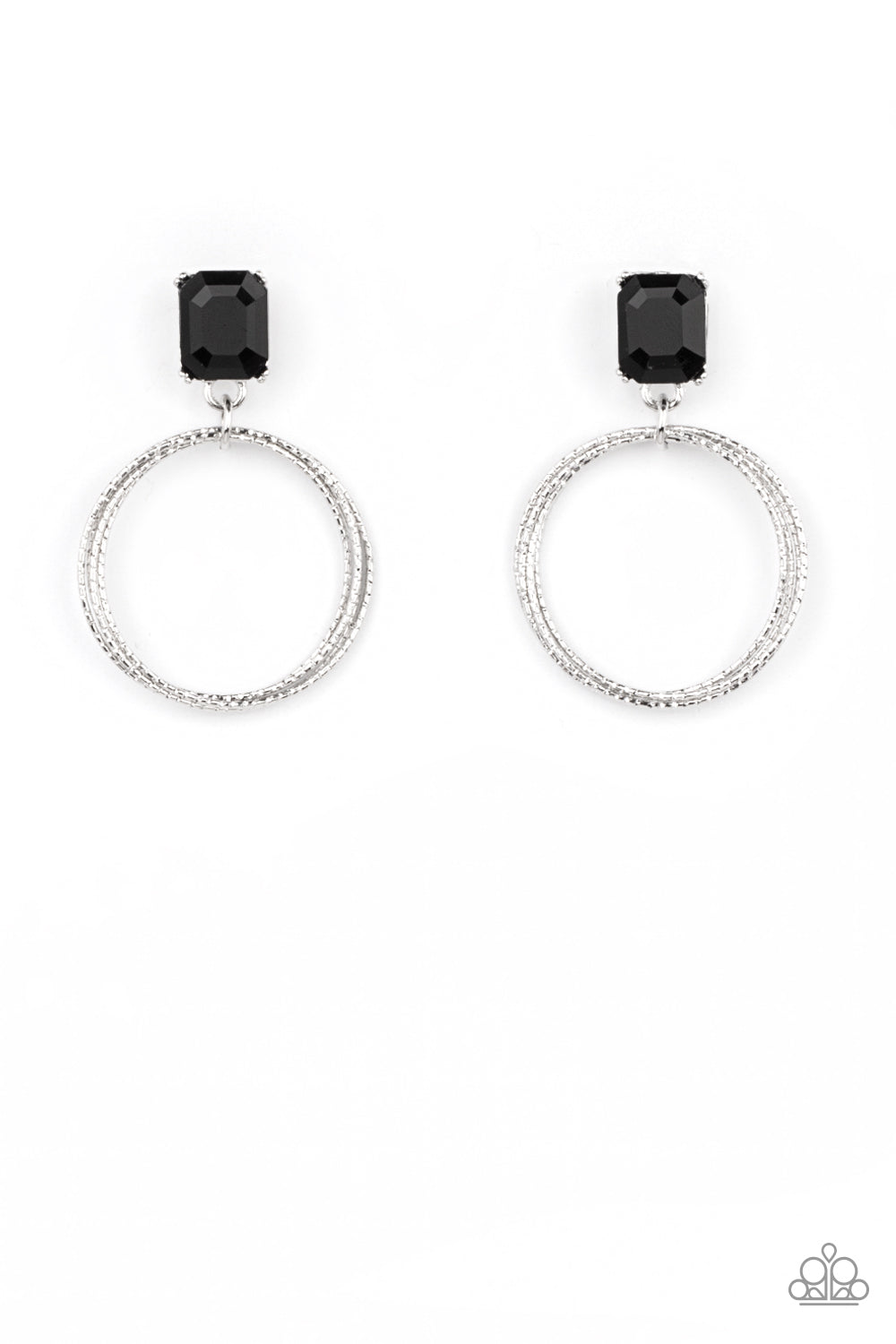 Prismatic Perfection Black Earrings