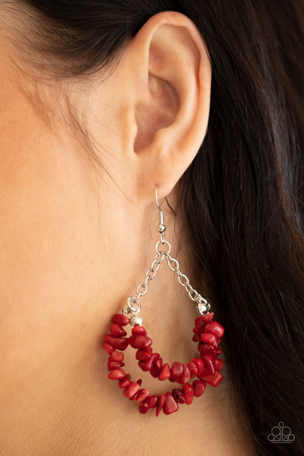 Rainbow Rock Gardens Red Earrings