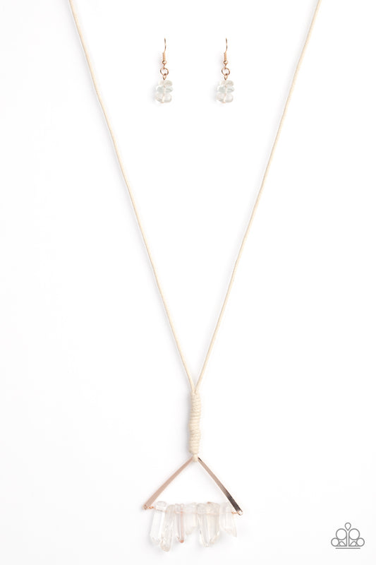 Raw Talent Long Rose Gold Necklace