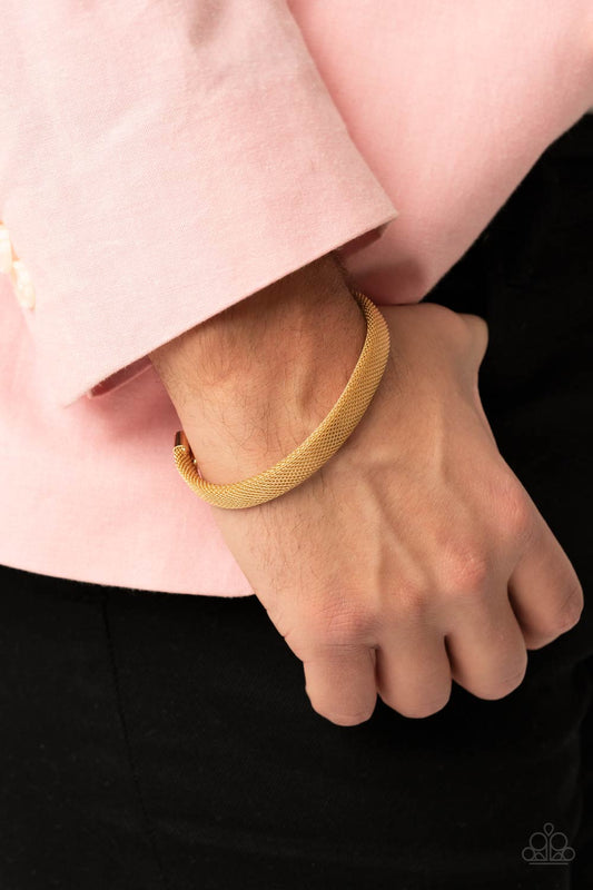 Ready Willing And Cable Gold Urban Unisex Cuff Bracelet