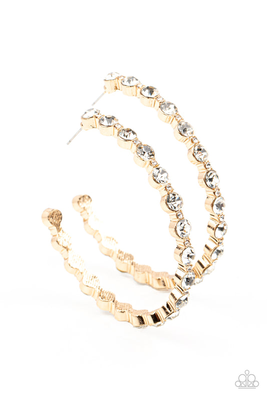 Royal Reveler Gold Bling Hoops