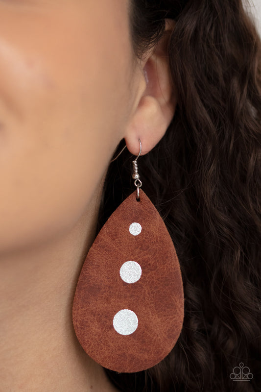 Rustic Torrent Brown Earrings