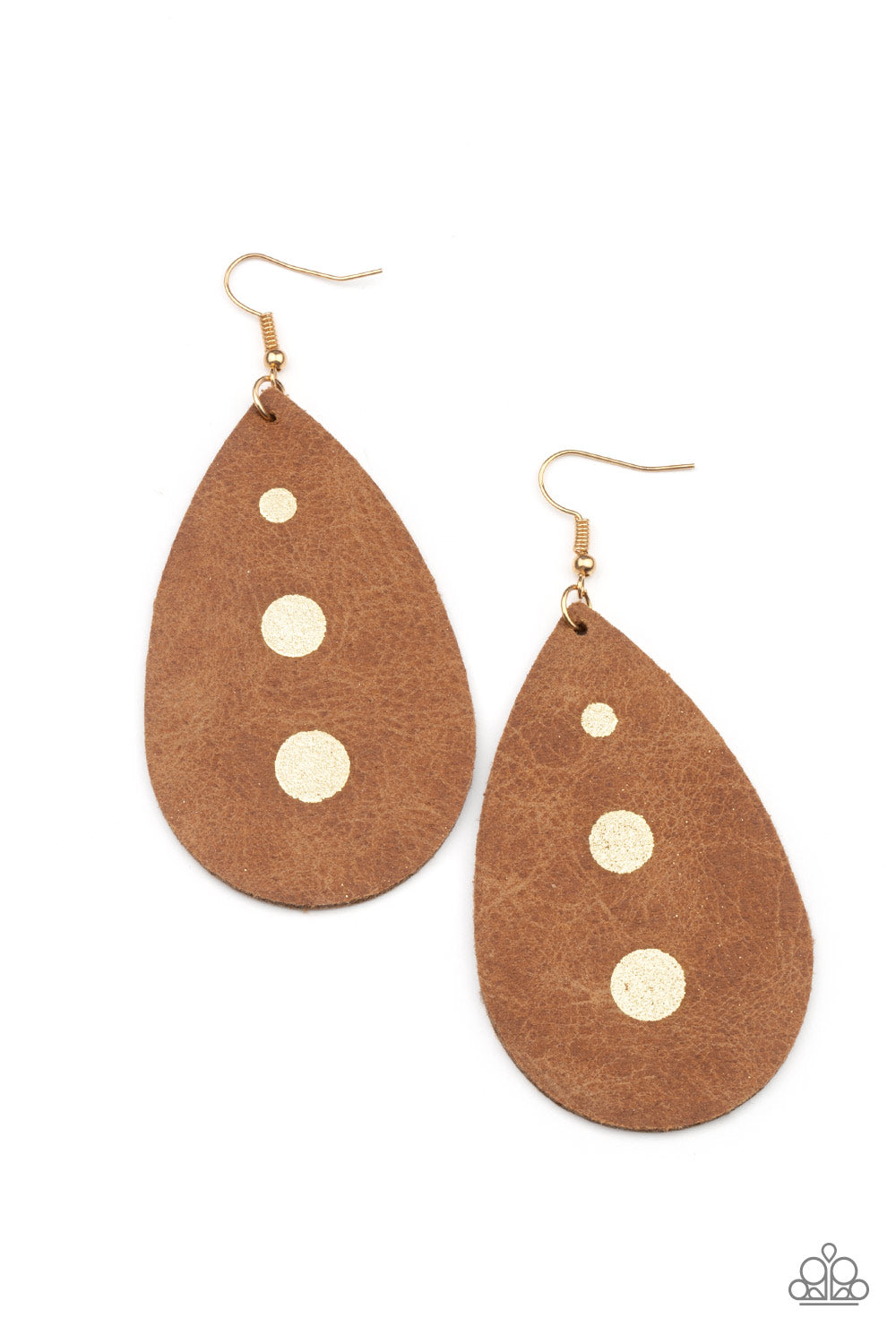 Rustic Torrent Gold Earrings