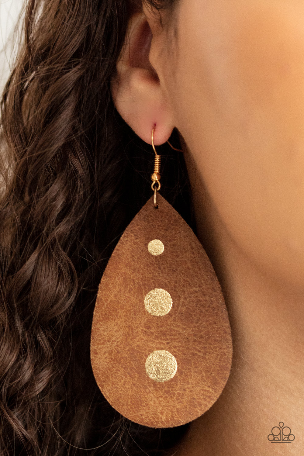 Rustic Torrent Gold Earrings