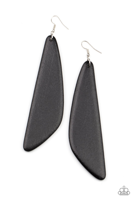 Scuba Dream Black Wood Earrings