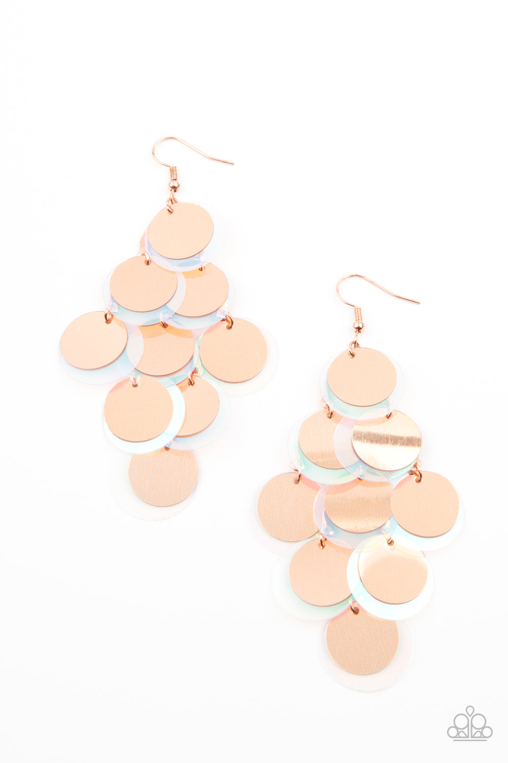 Sequin Seeker Copper Earrings