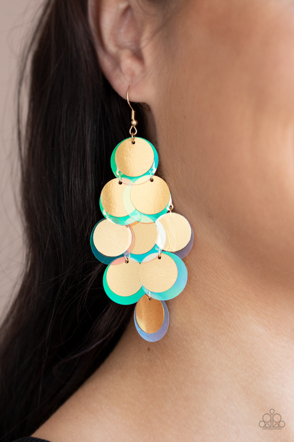 Sequin Seeker Gold Earrings