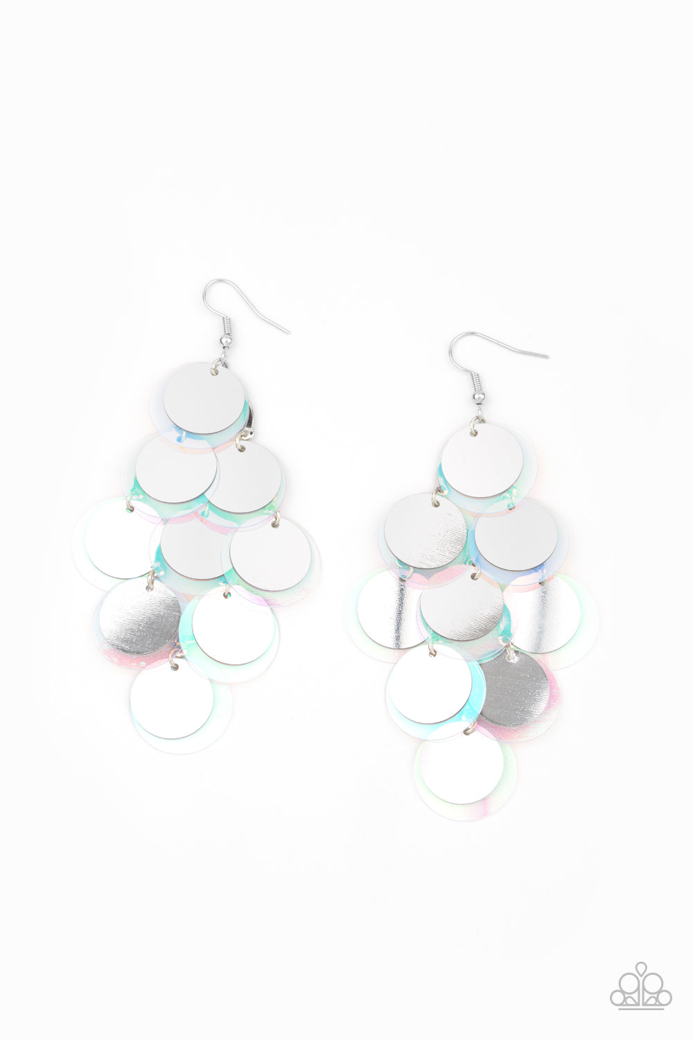 Sequin Seeker Silver Earrings