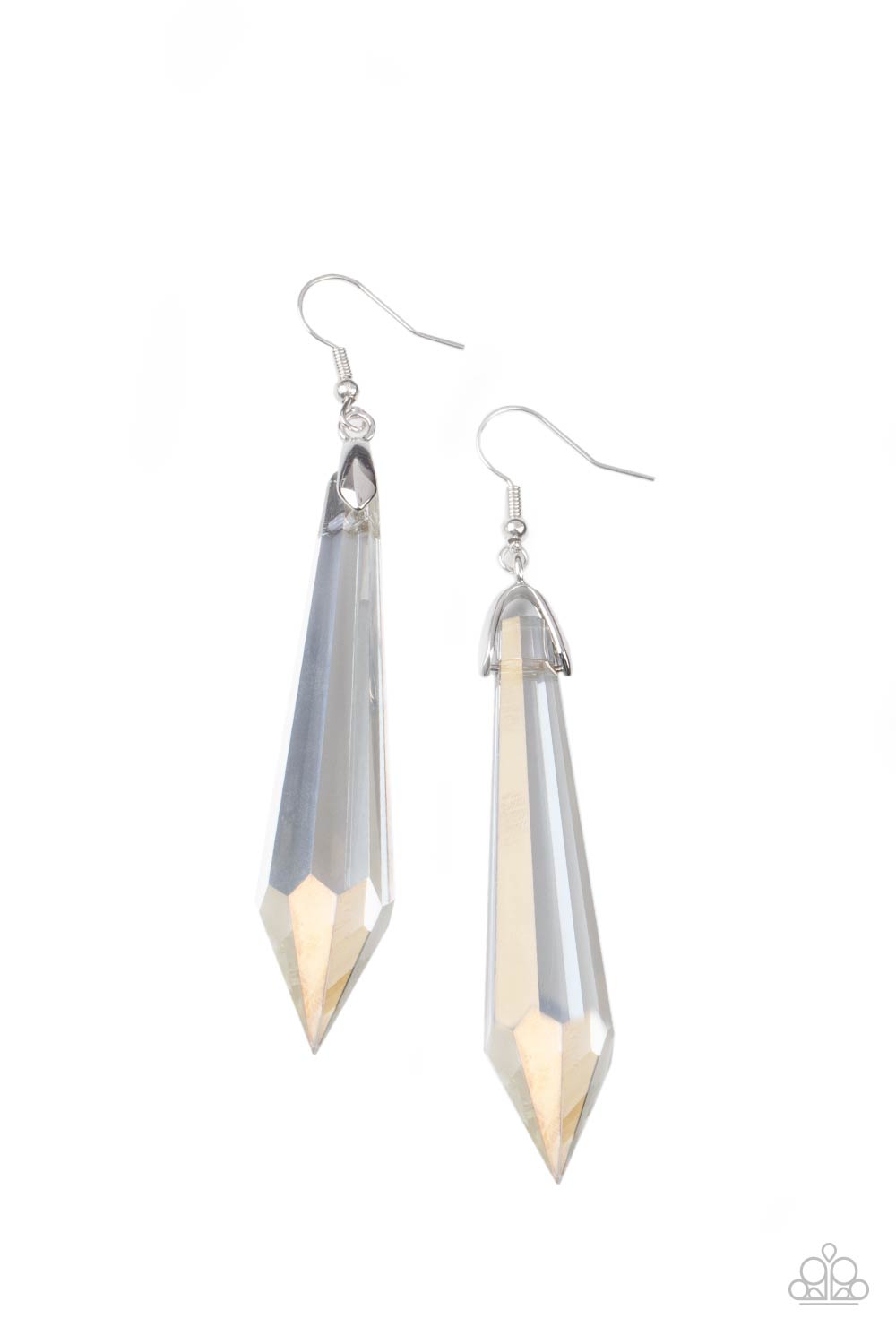 Sharp Dressed Diva Light Multi Iridescent Earrings