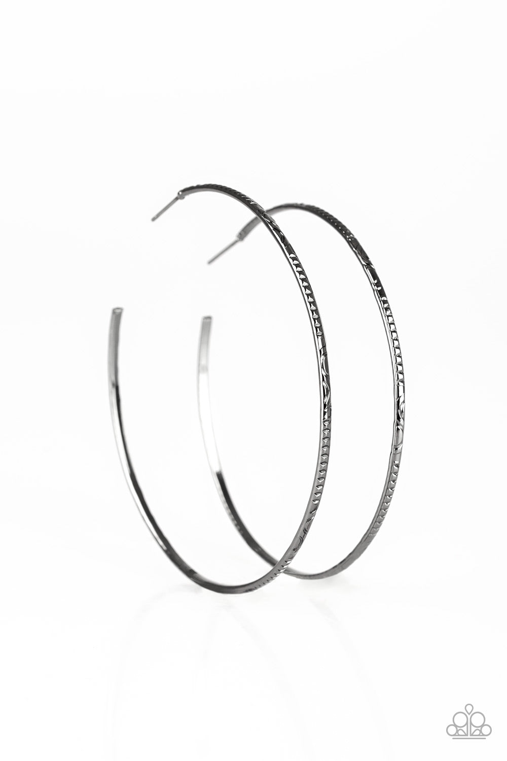 Sleek Fleek Gunmetal Hoops