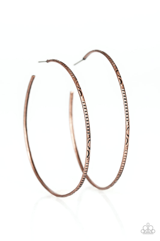 Sleek Fleek Copper Hoops